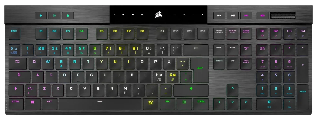 Ett exempel på ett fullstort gaming tangentbord.