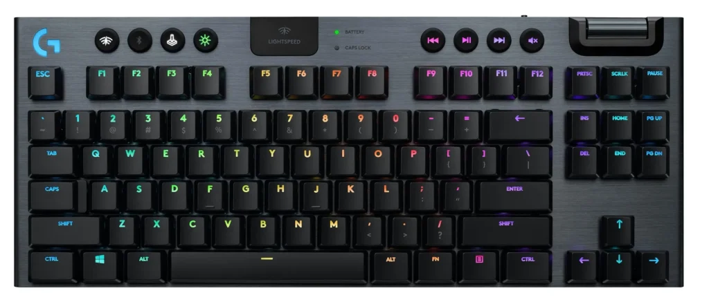 Ett exempel på ett gaming tangentbord som är TKL i storleken.